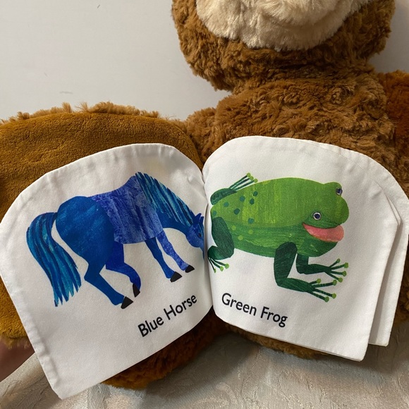 Zoobies Brown Bear Plush 11" With Cloth Book Eric Carle Stuffed Animal Toy - Picture 4 of 15